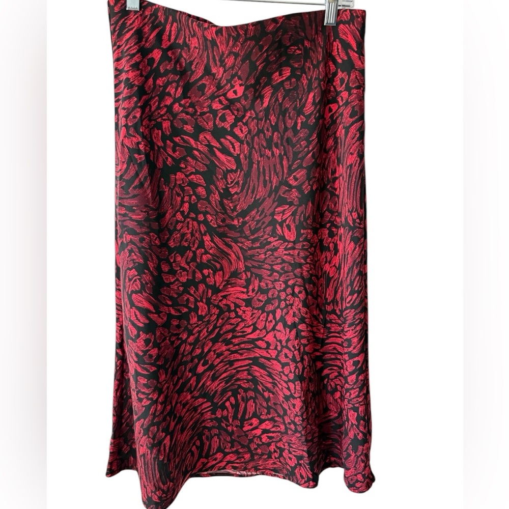 Rachel Zoe Red and Black Patterned Skirt